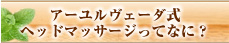 アーユルヴェーダ式ヘッドマッサージってなに？